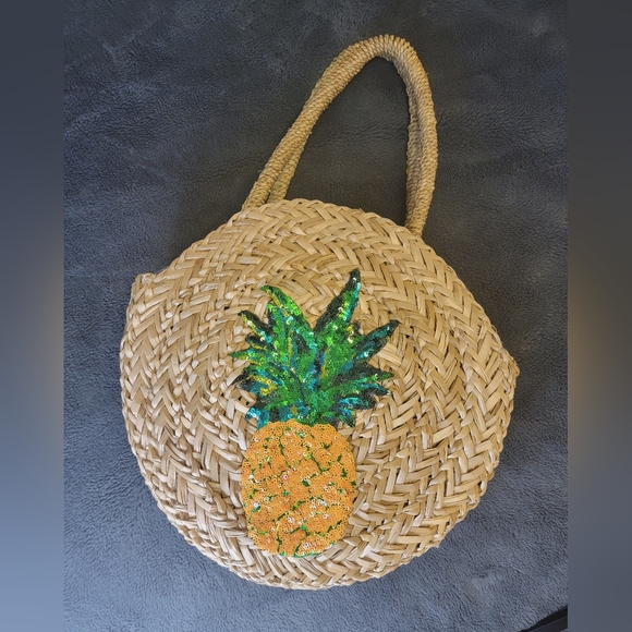 Straw shoulder bag (claire de lune ) - Picture 2 of 5